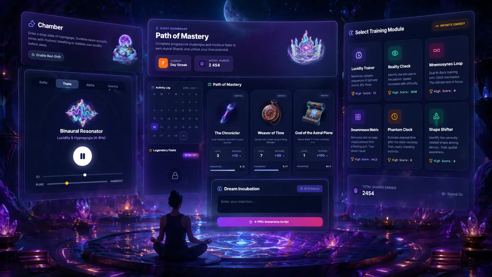Dream Arcade interface